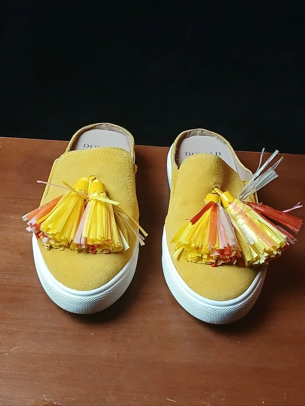Donald J. Pliner Kids Yellow Tassel Slip-On Shoes - Picture 2 of 15